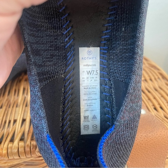 Rothy's The Flats Women's Size 7.5 Navy Ballet Slip On Round Toe Comfort Shoes - Picture 8 of 8